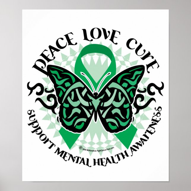 Mental Health Tribal Butterfly Poster (Framsidan)