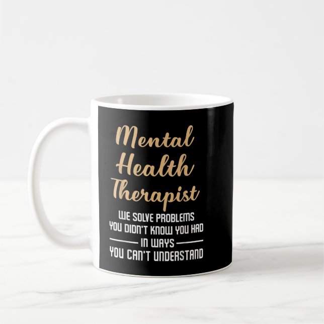Mental Illness Health Counselor Gift - Therapist Q Kaffemugg (Vänster)