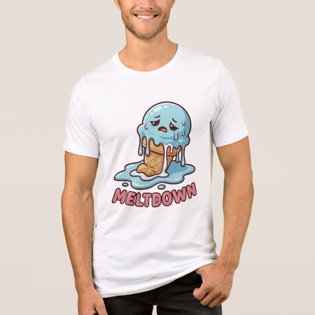 Mental Meltdown Cute Ice Cream Pun T Shirt (Framsida)