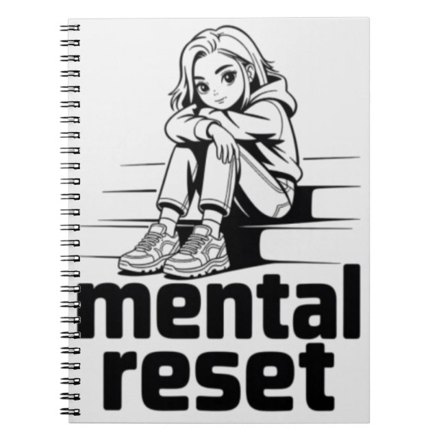 Mental Reset – Silent Reflection Edition Anteckningsbok (Framsidan)