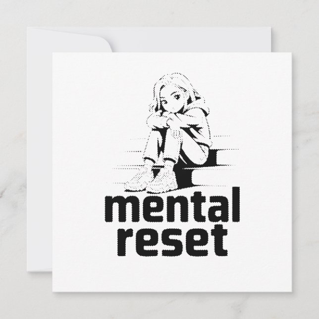 Mental Reset – Tyst Reflektionsutgåva Inbjudningar (Framsida)
