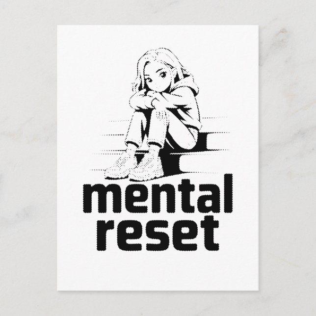 Mental Reset – Tyst Reflektionsutgåva Vykort (Framsida)