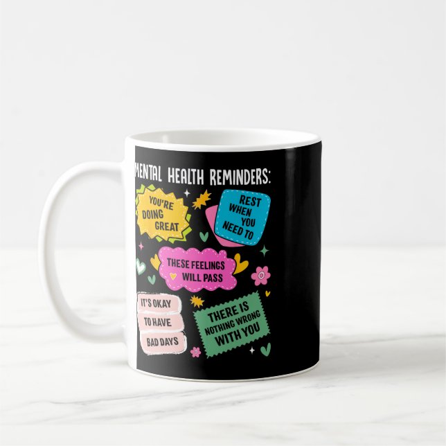Mentala hälsopåminnelser  kaffemugg (Vänster)