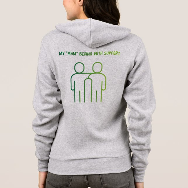 Mentalhälsa Momentum Kvinnor i hoodie T Shirt (Baksida)