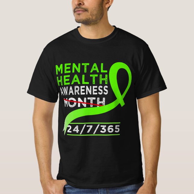 Mentalhälsans medvetenhet Månad för maj månad för  T Shirt (Framsida)