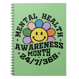 Mentalhälsomedvetenhet månad anteckningsbok