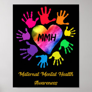 Mentalhälsoundersökning för mödrar Händer Gift Poster