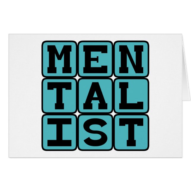 Mentalist, tankeläsare hälsningskort (Framsidan Horizontal)