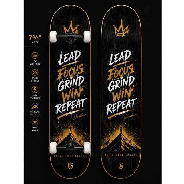 Mentalitet Skateboarddäck Design | Motiverande Väg Mini Skateboard Bräda 18,5 Cm (Skapare uppladdad)