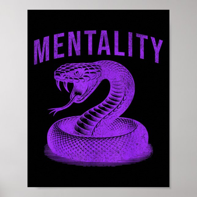 Mentality Mindset Snake Motivation Of Chamons Bask Poster (Framsidan)