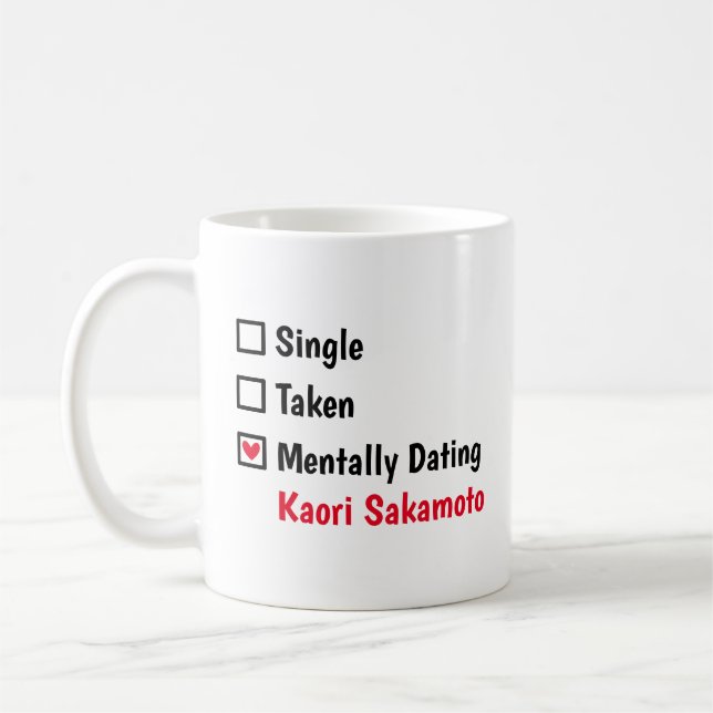 Mentally Dating  Kaori Sakamoto Customize Status Kaffemugg (Vänster)