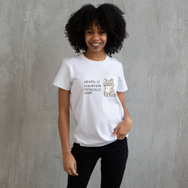 Mentally Elsewhere Physically Here Cat Design – Mi T Shirt