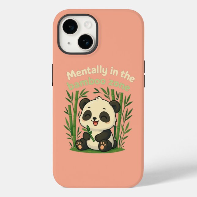 Mentally in the Bamboo Zone – Cute Panda iPhone Ca (Baksida)