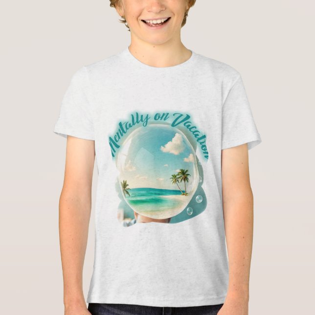 mentally on vacation design t shirt (Framsida)