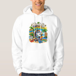 Mentally on Vacation Penguin Cozy Relaxed Penguin Hoodie