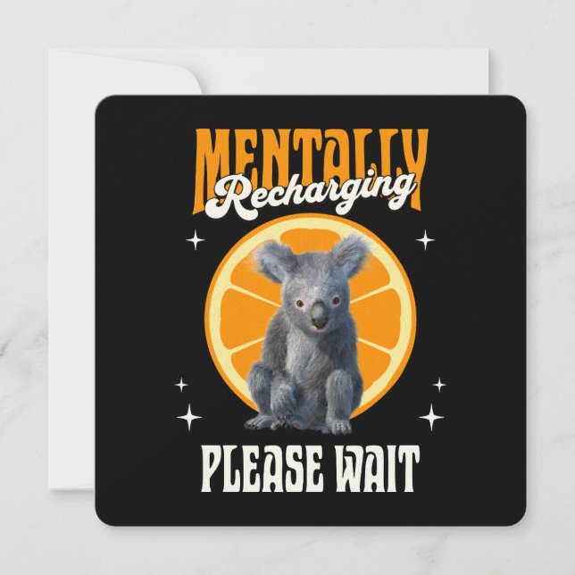 Mentalt återhämtar sig, vänta Koala Orange (Framsida)
