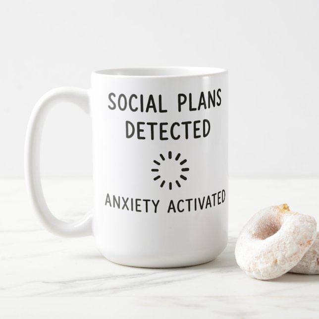 Mentalt Avbokad Redan , Rolig Introvert Mugg  (Med munk)