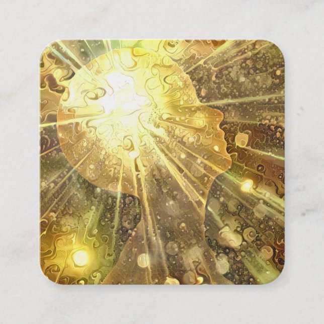 Mentalt driva fyrkantigt visitkort (Framsida)