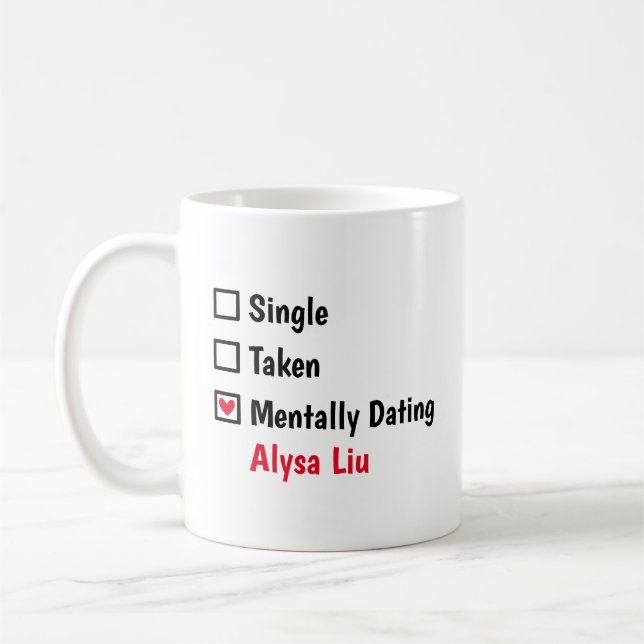 Mentalt förälskad i Alysa Liu Anpassa Status Kaffemugg (Vänster)