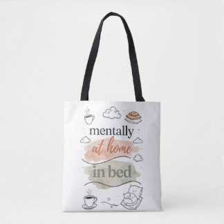 Mentalt hemma i sängen Totebag | Söt mysig Tygkasse