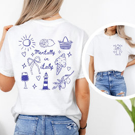 Mentalt i Italien Kokett Båge Anpassad Destination T Shirt
