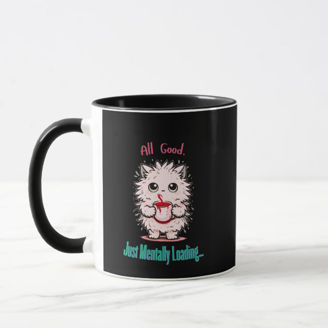 Mentalt Laddar… | Rolig Vardagshumor Mugg (Vänster)