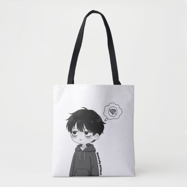 Mentalt Offline Kille i Chibi-stil Tygkasse (Framsida)