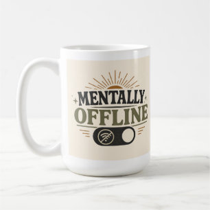 Mentalt Offline Retro Introvert Kaffe Mugg