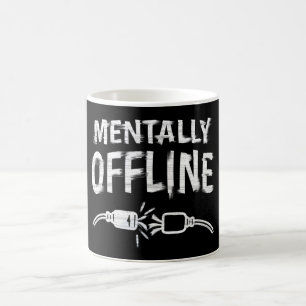 Mentalt Offline – Roligt Citat om Introvert Humör Kaffemugg