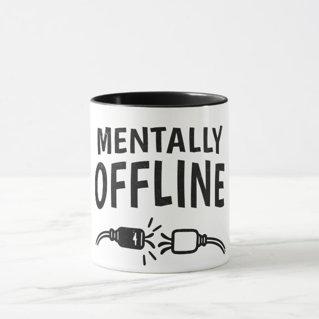 Mentalt Offline – Roligt Citat om Introvert Humör Mugg (Center)
