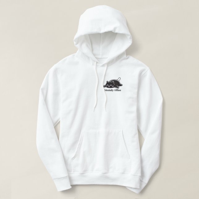 Mentalt Offline Roligt Introvert Humör Design Hoodie (Design framsida)