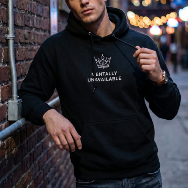 Mentalt Otillgänglig Hoodie Svart (Skapare uppladdad)