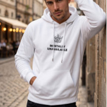 Mentalt Otillgänglig Hoodie Vit
