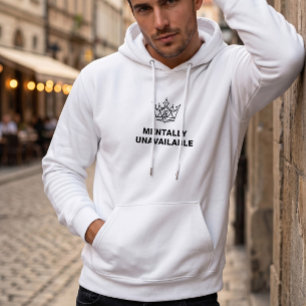Mentalt Otillgänglig Hoodie Vit