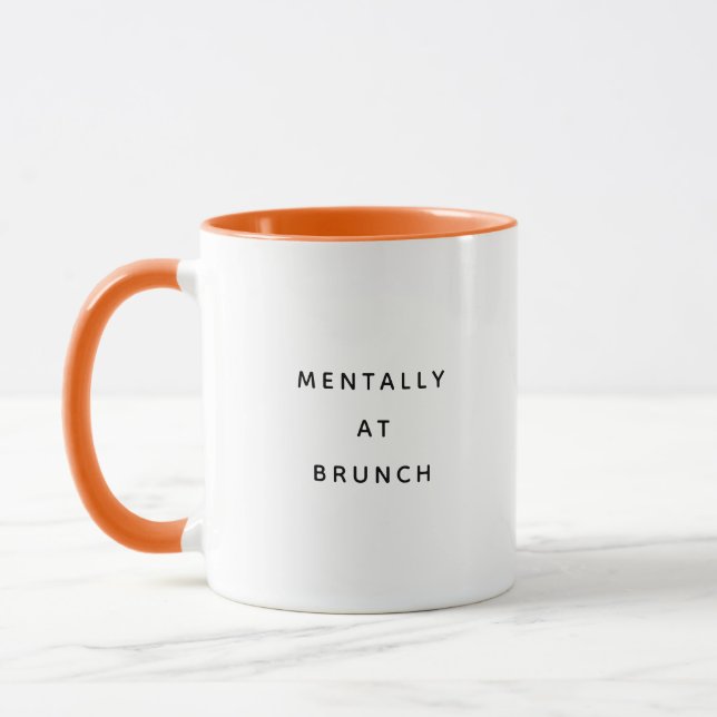 Mentalt på brunch Glad humoristisk kollegamugg Mugg (Vänster)