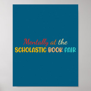 Mentalt På Scholastic Bokmässa Retro Vintage Poster