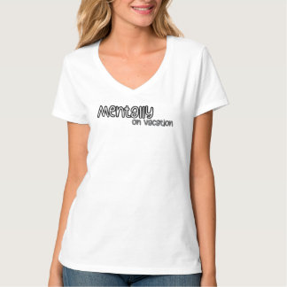 Mentalt på Semester – Rolig Minimalistisk Kvinnors T Shirt