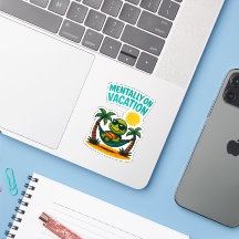 Mentalt på Vacation Sticker