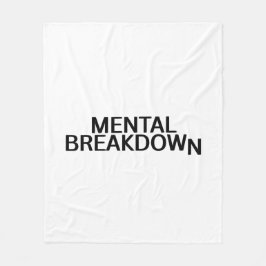 Mentalt sammanbrott Minimalistisk Överdimensionera Fleecefilt