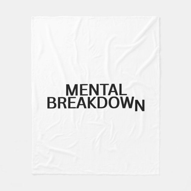 Mentalt sammanbrott Minimalistisk Överdimensionera Fleecefilt (Framsidan)
