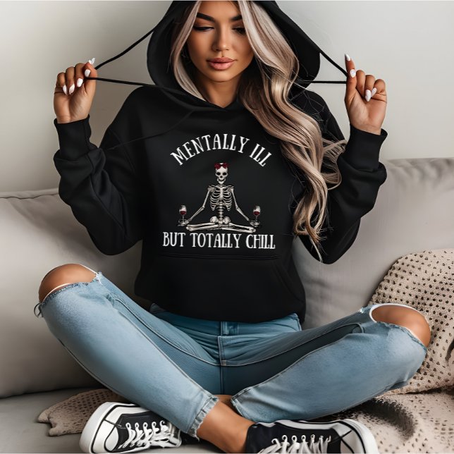 Mentalt sjuka, men totalt kyliga, roliga citat t shirt (Skapare uppladdad)