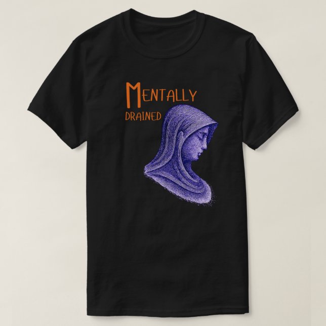 Mentalt utmattad Abstrakt människoillustration - L T Shirt (Design framsida)