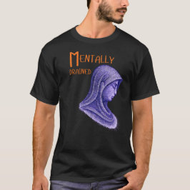 Mentalt utmattad Abstrakt människoillustration - L T Shirt