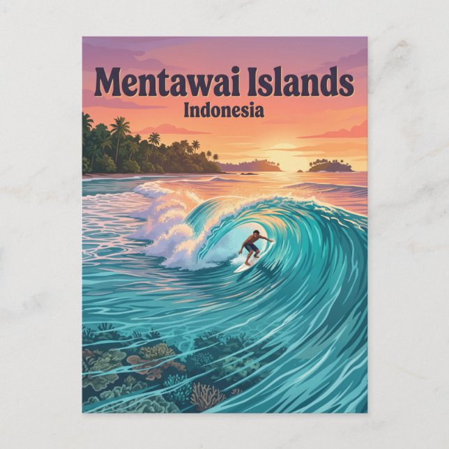 Mentawaiöarna Indonesien Vykort (Framsida)