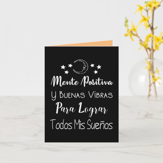 Mente positiva y buenas vibras kort (Gul blomma)