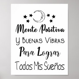 Mente positiva y buenas vibras poster