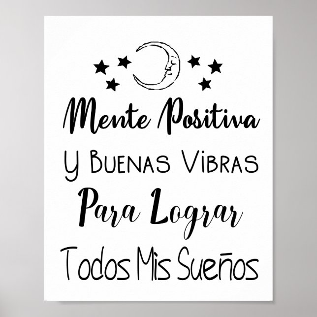 Mente positiva y buenas vibras poster (Framsidan)