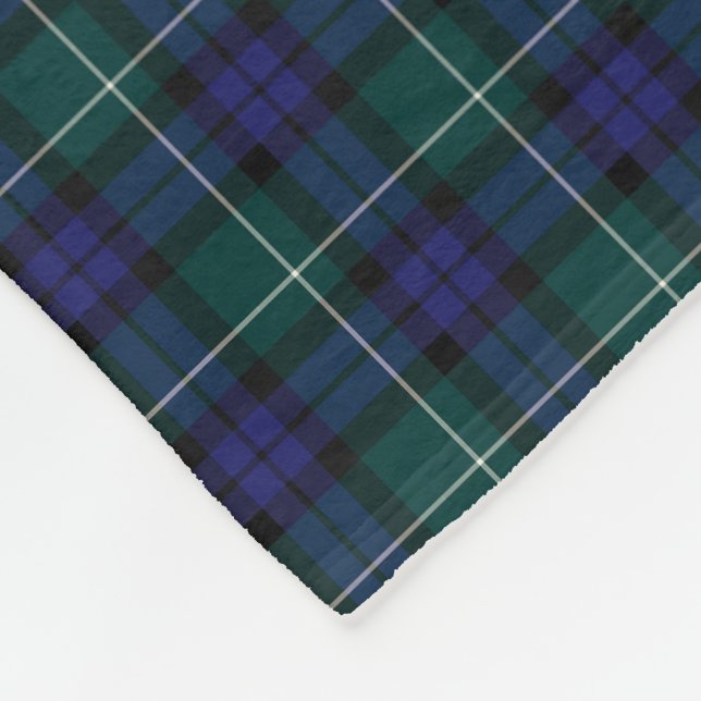 Menteith Scotland District Tartan Fleece Blanket (Hörn)