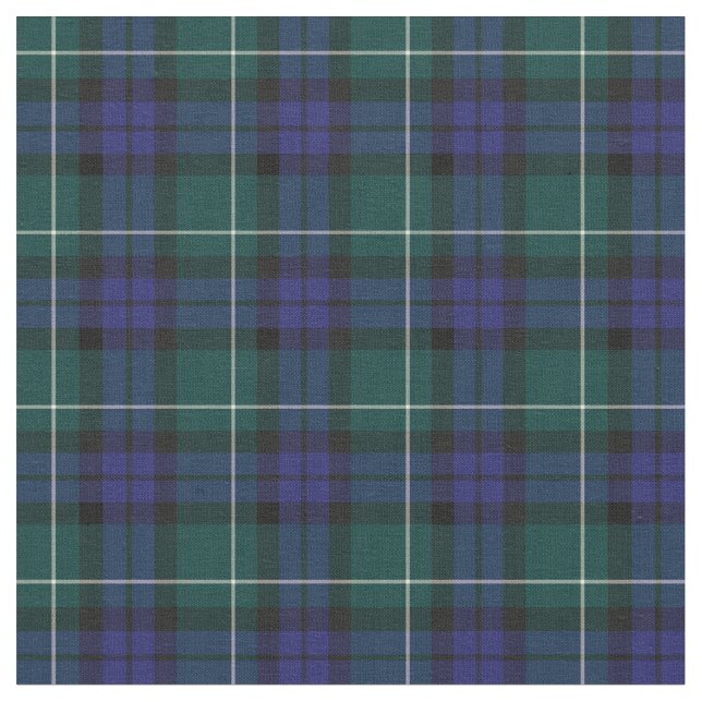 Menteith Scotland District Tartan Tyg (Närbild)