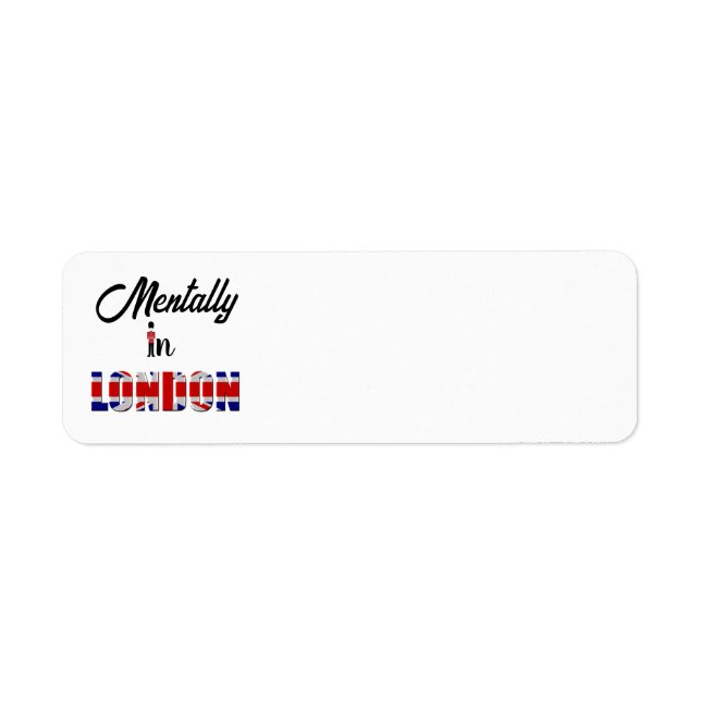 Menter i London Return Address Label Returadress Etikett (Framsidan)